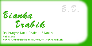 bianka drabik business card